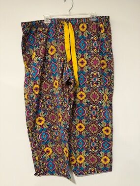 3 for $10 Secret Treasures Paisley Pajama Pants 2X Colorful Black Soot Sleepwear
